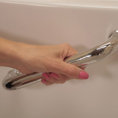 Basic bathtub holding bar to maintain balance and avoid slips and falls in tub