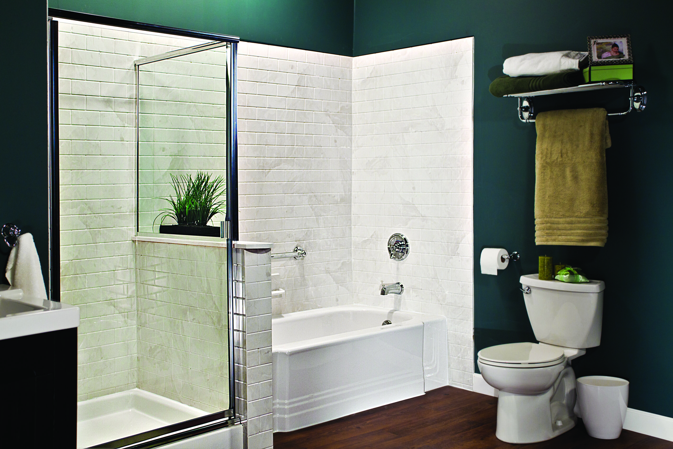 White_Classic_Bath_Liner_White_Shower_Base_Subway_Silver_White_Walls_Polished_Chrome