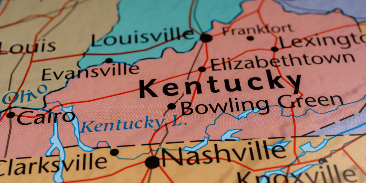 Choosing the Right Windows and Doors for Kentucky Weather - featured image map of kentucky