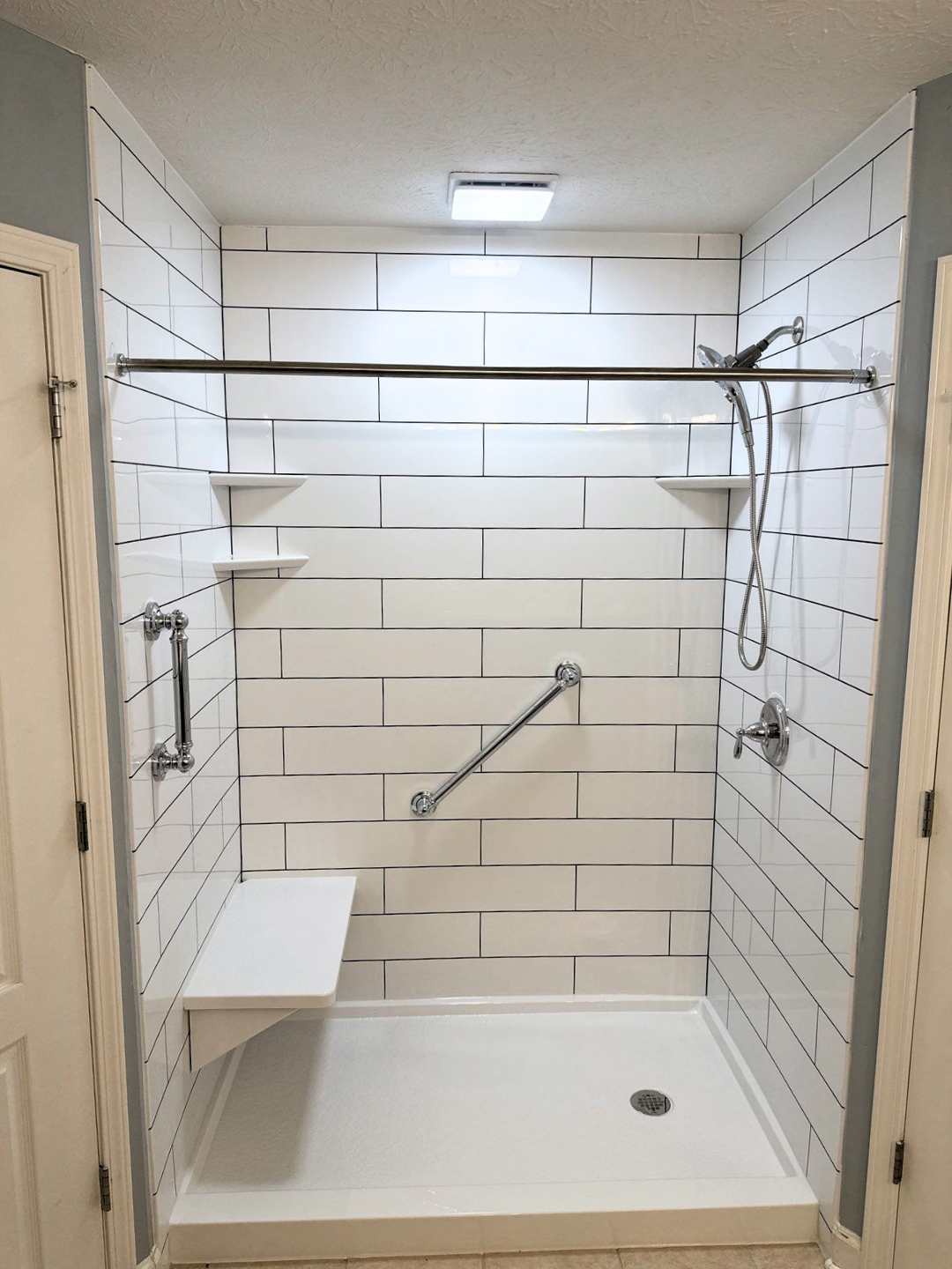 walk-in shower Glasgow KY - subway tile shower