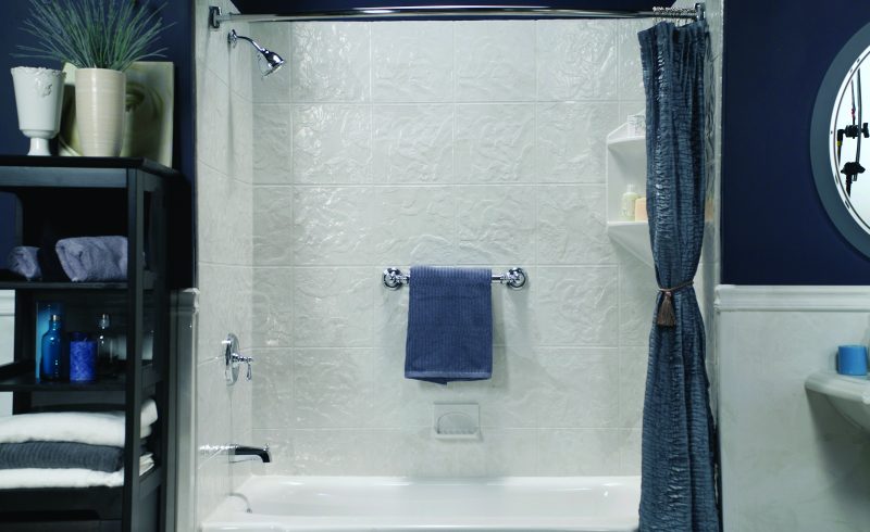 Silver White Marble wainscotting