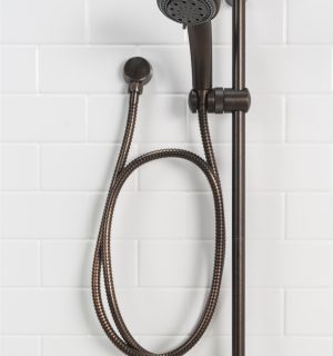 bronze handheld shower head