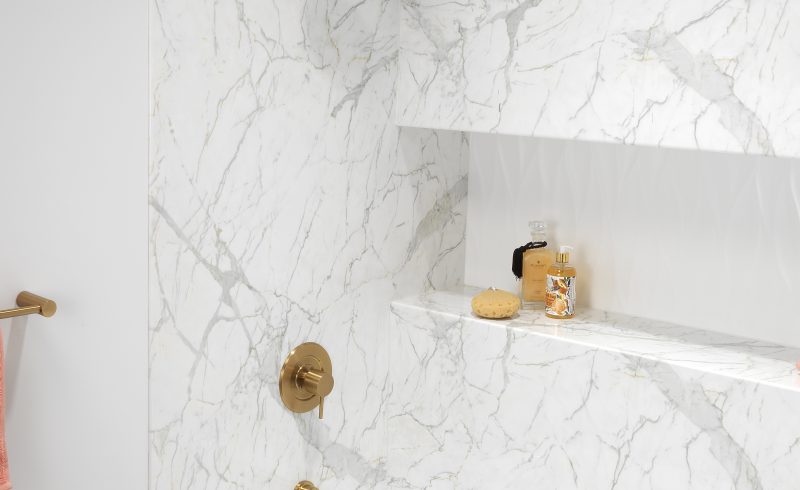 calcutta tub with gold accents