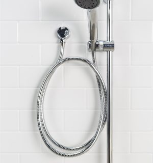 chrome handheld shower head